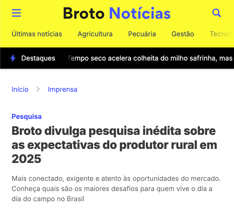 Notícia Forbes Agro